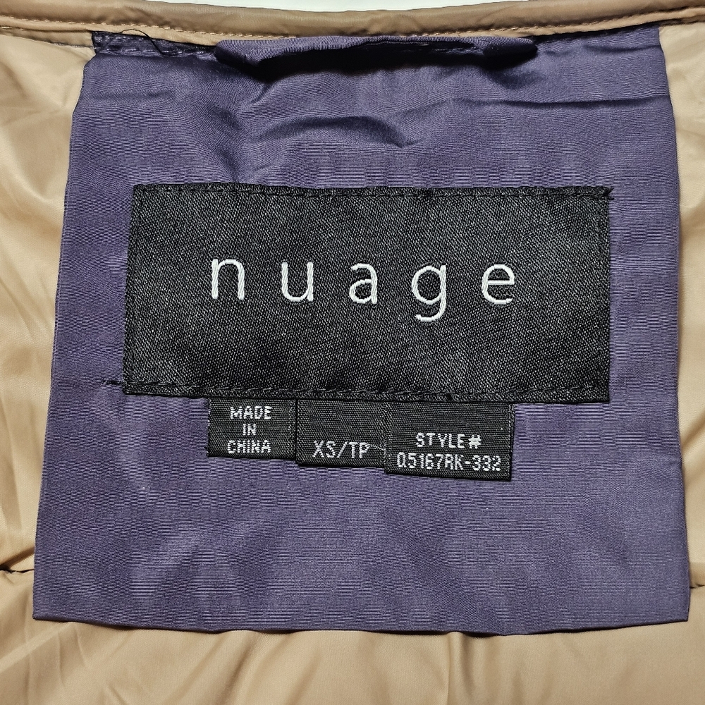Nuage Quilted Long Puffer Vest With Hood Purple Size XS - Picture 8 of 12